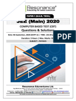 JEE Main 2020 Physics Solutions