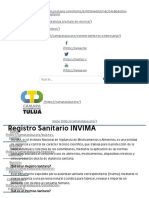 Registro Sanitario INVIMA - Cámara de Comercio de Tuluá