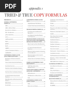 Copywriting formulas V4