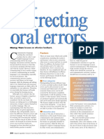 Correcting oral errors in the classroom