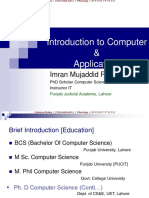 Introduction To Computer & Applications: Imran Mujaddid Rabbani