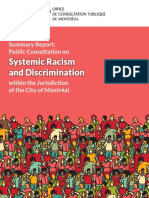 Systemic racism and discrimination report