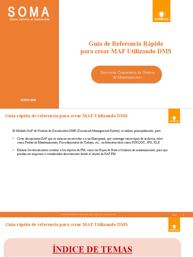 Guía Rápida: Crear MAF en DMS | PDF | Archivo de computadora | Contraseña