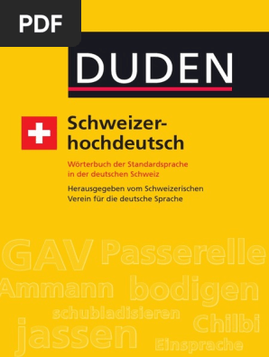 Duden Schweizerhochdeutsch Worterbuch Der Standardsprache in PDF | PDF