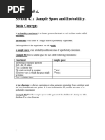 Chapter # 4.: Section 4.1: Sample Space and Probability