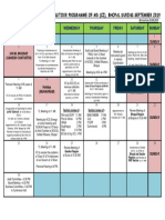 Monthly Meeting Schedule Sept, 2019