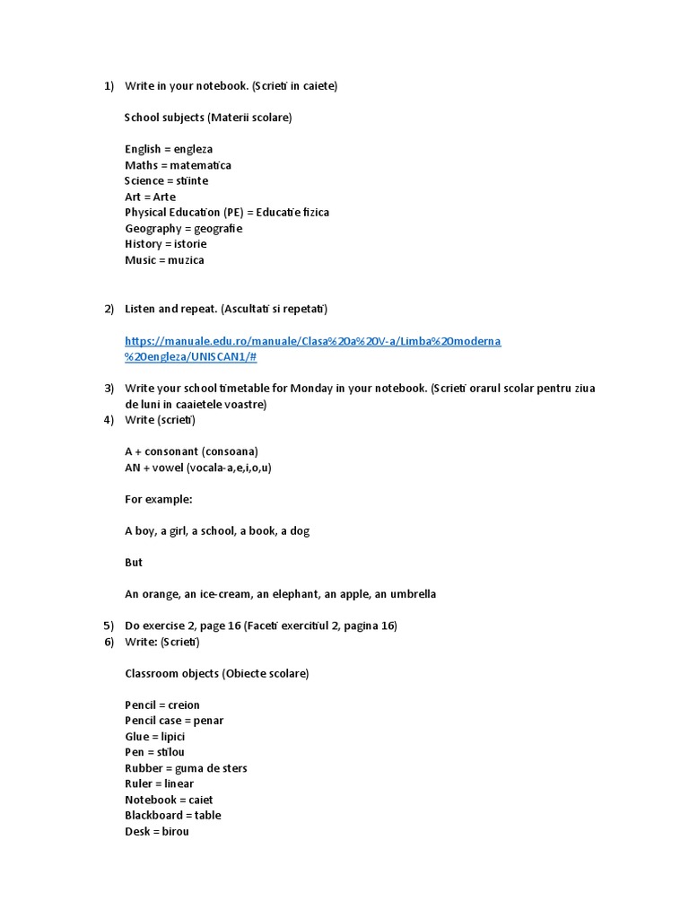 School Subjects and Activities Guide | PDF | Language Arts & Discipline ...