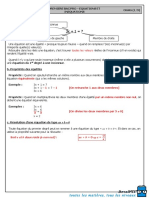 Equations Et Inéquations Premier Degré 2019 2020