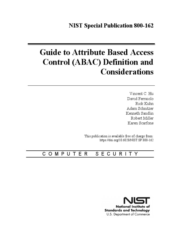 Guide To Attribute Based Access Control (ABAC) Definition and