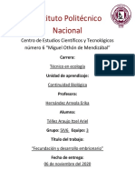 Fecundación y Desarrollo Embrionario PDF