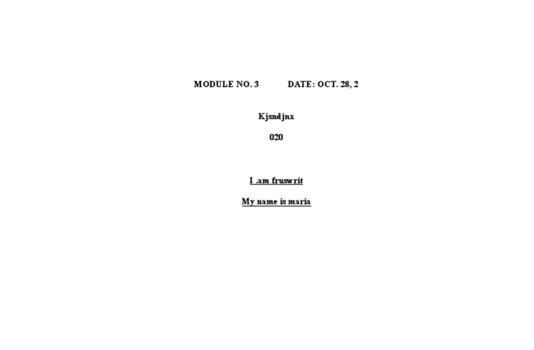 Module 3 Overview - October 28 | PDF