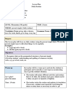 Lesson Plan Daily Routine PDF