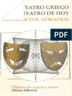 Francisco Rodriguez Adrados Del Teatro Griego Al Teatro de Hoy