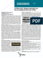 Memoria e Historia Dos Trabalhadores Na Construção Da Hidrelétrica de Itaipu