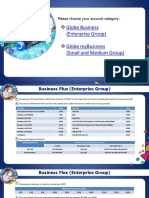 Globe Business (Enterprise Group) Globe Mybusiness (Small and Medium Group)