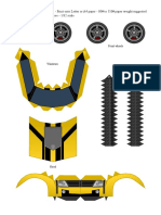 Bumblebee Yellow Papercraft Template Paper Craft