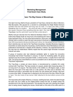 Markering Management Final Exam Case Study 1 PDF