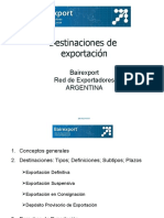 Destinacion Exportacion