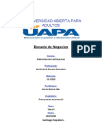 Tarea 3 Presupuesto Empresarial