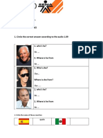 Faces and Names Worksheet