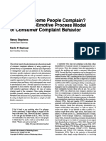 Why Don't Some People Complain? A Cognitive-Emotive Process Model