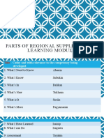 Parts of Regional Supplementary Learning Modules