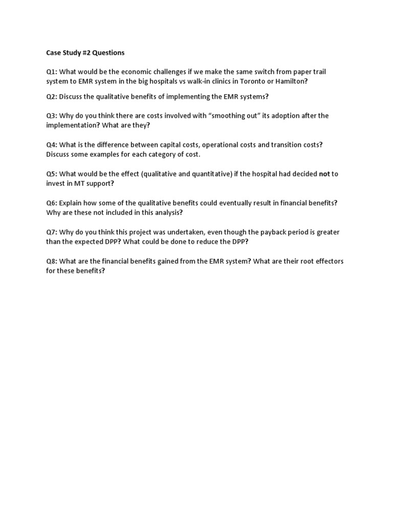 Case Study 2 Questions | PDF
