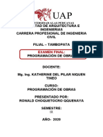 Examen Final de Programacion de Obras