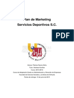 Plan marketing servicios deportivos