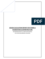 Design Calculation Report for Tower Foundation and Superstructure