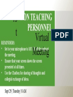 Virtual Meeting Reminders for Teaching & Non-Teaching Personnel