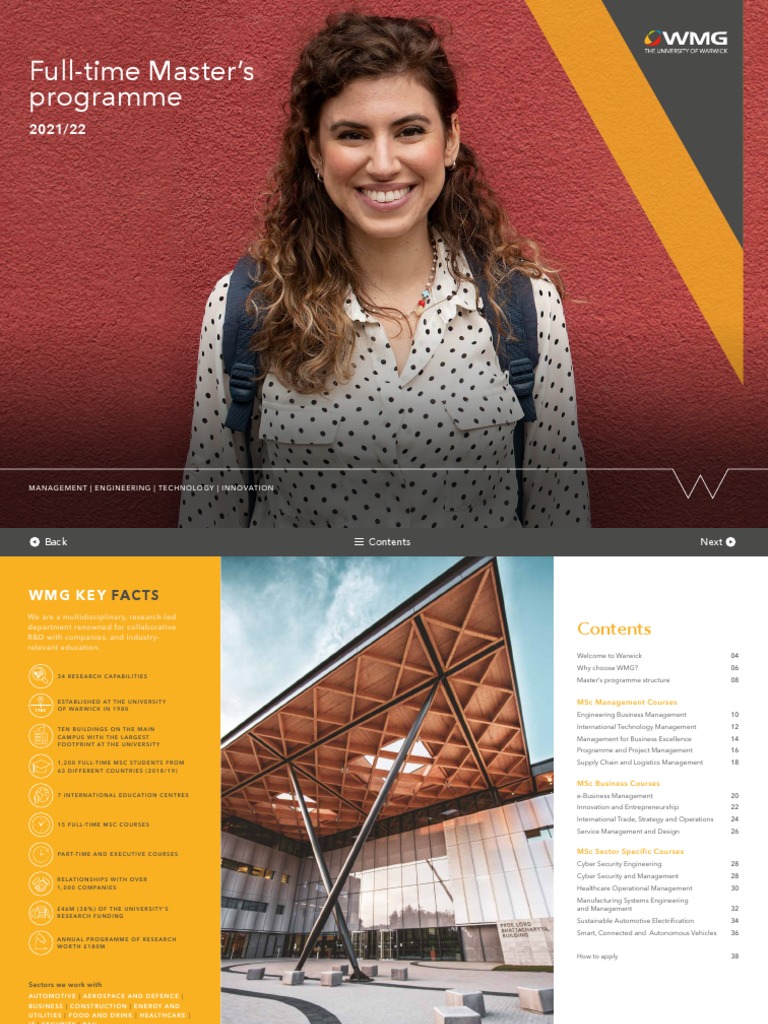 Warwick MSc Programs Overview 2021/22 | PDF | Lecture | Cognition