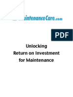 Unlocking Return On Investment For Maintenance