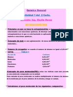 Química General: Estequiometría y cálculos moleculares