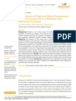 Comparison of Cold and Warm Compresses in Uence Toward Pain in Patients With Extremity Fractures