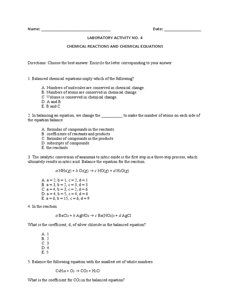 Lab Act 4 | Pdf | Chlorine | Potassium Chloride