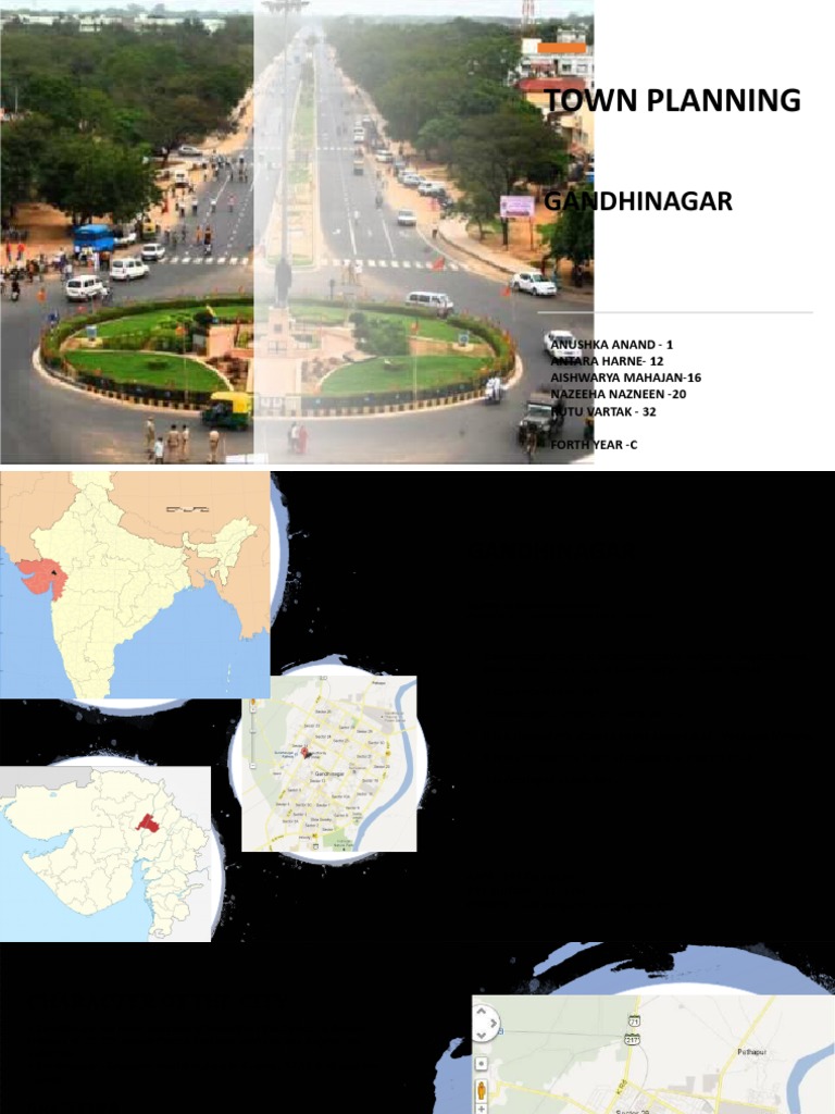 Town Planning Gandhinagar | PDF | Gujarat | Urban Planning