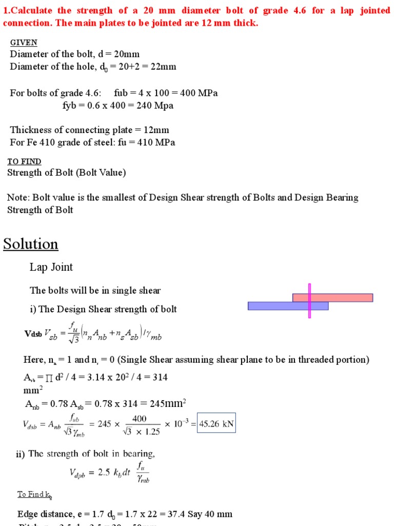 Bolted Connection Problems | PDF | Screw | Building Materials