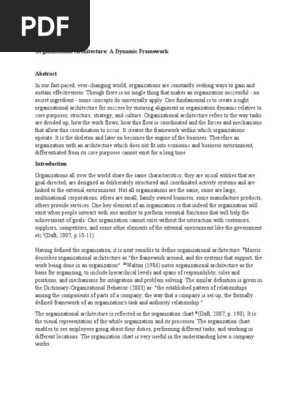 Organizational Architecture