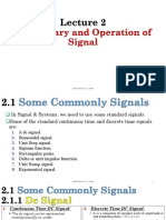 Lecture 2 Operations of Signals
