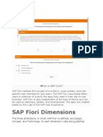 SAP Fiori Dimensions