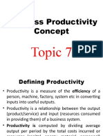 Business Productivity Concept: Topic 7