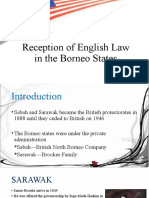 Reception of English Law in The Borneo States