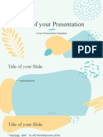 Title of Your Presentation: A Free Presentation Template