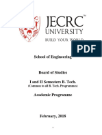 School of Engineering Board of Studies I and II Semesters B. Tech. (Common to all B. Tech. Programmes) Academic Programme February, 2018