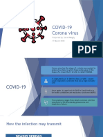 COVID-19 Corona Virus: Prepared By: Sarah Magdy 17 March 2020