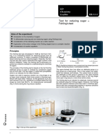 Biochemistry: Test For Reducing Sugar - Fehling 'S Test