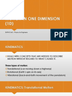 Wk2d2. Motion in One Dimension 1d