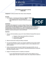 Technologies and Creative Learning ED.893.708: Assignment 1: Defining Creativity: Rock, Paper, Scissors Storyboard