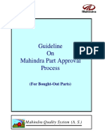 Guideline On Mahindra Part Approval Process: (For Bought-Out Parts)